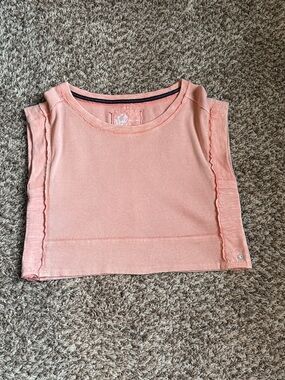 Anthropologie Pilcro Women’s Peach Knit Ruffle-Trim Tank